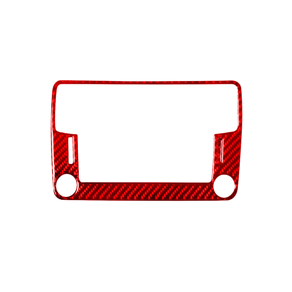Red Carbon Fiber Navigation Console Cover Trim for Volkswagen for Tiguan 2013-2017 C