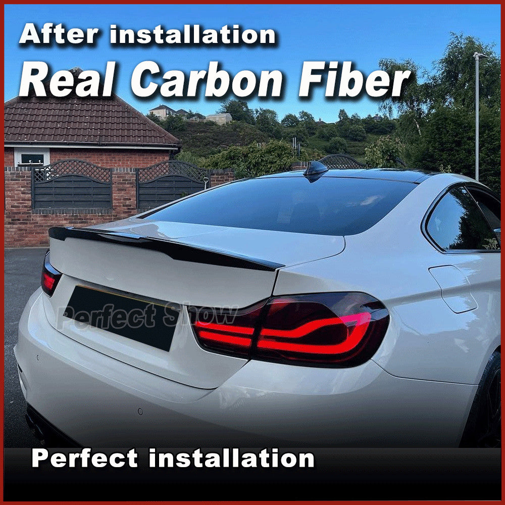 Fit for BMW F82 M4 2014-2020 REAL REAL CARBON Rear Trunk Boot Spoiler Wing Lip