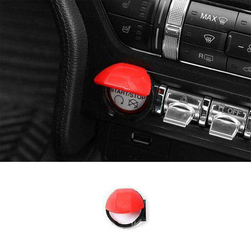 for Ford for Mustang 2015-2022 Paint Red One-Click Startup Switch Cover Trim 1PCS