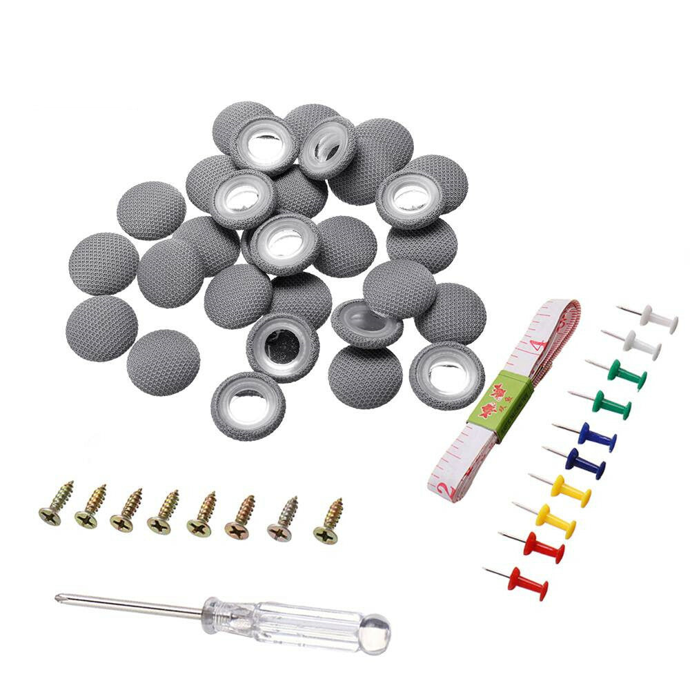 60x Cloth Car Roof Snap Rivets Buckle Automotive Headliner Repair Button w/Screw