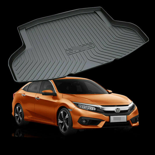 for Honda for Civic Sedan 2016-2021 Car All Weather Rear Black Trunk Cargo Mat Liner