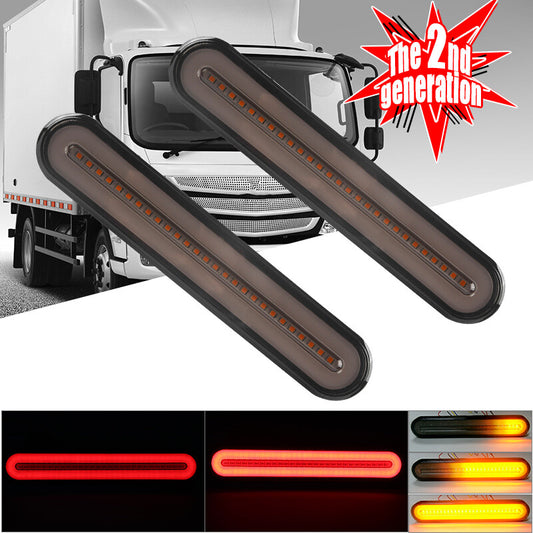 2X Red/Yellow LED Flowing Reverse Stop Brake Turn Tail Light Truck Trailer RV