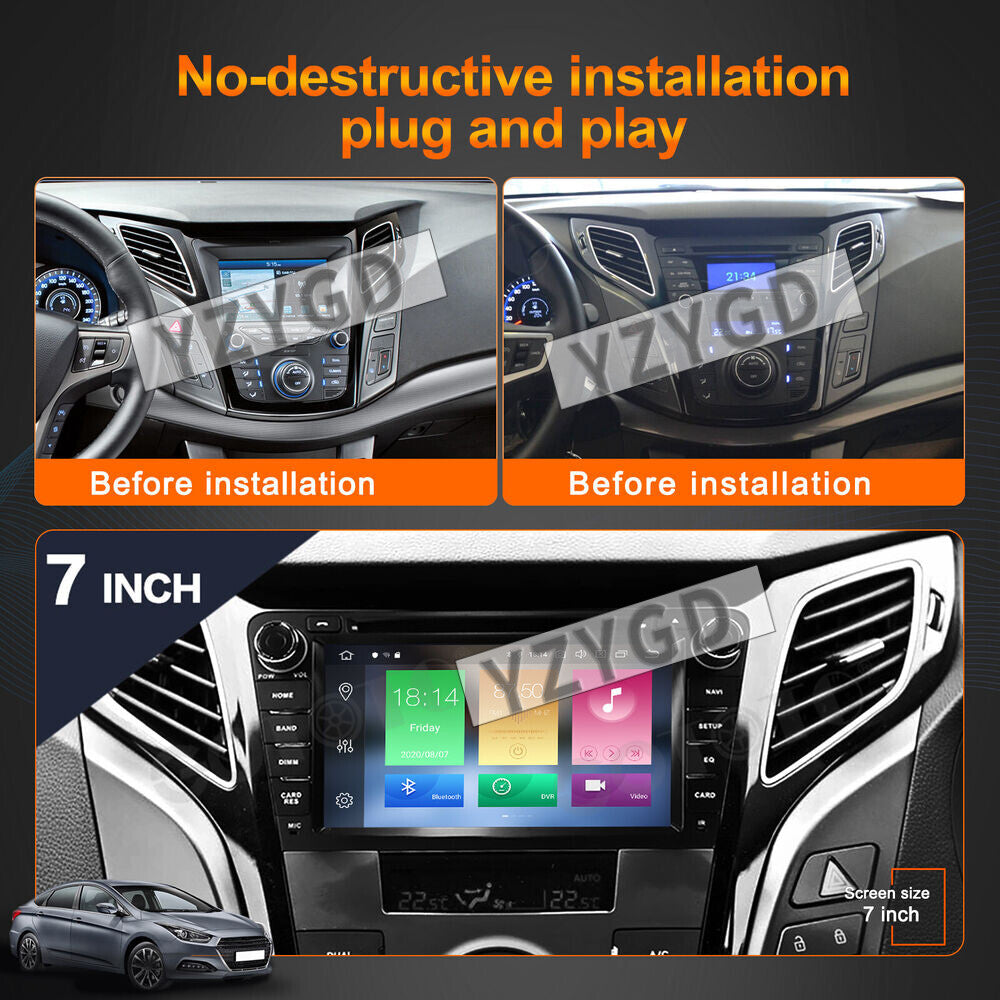 for Hyundai I40 2011-2016 CarPlay Car Stereo Radio Android GPS Navigation Screen