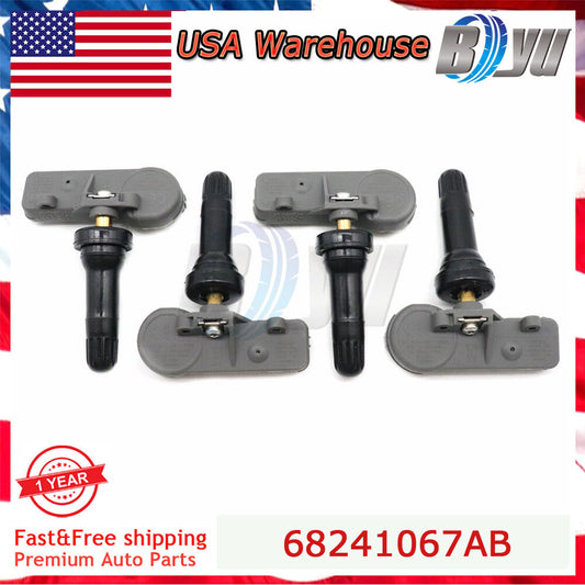 4PC 68241067AB NEW TIRE PRESSURE SENSOR TPMS for CHRYSLER for JEEP for DODGE 56029398AB