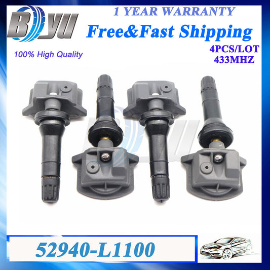 New 4x 52940-L1100 Tire Pressure Monitor Sensors for Hyundai Sonata for Kia Seltos
