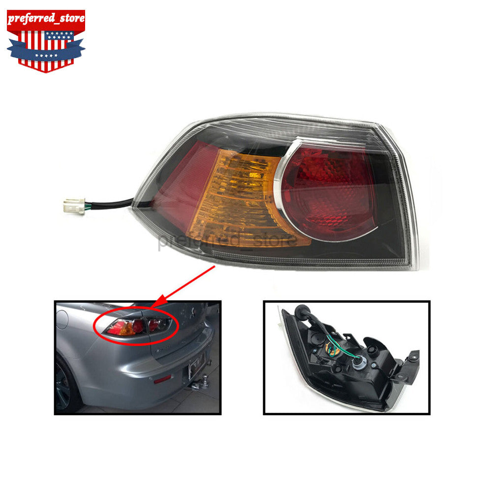 Tail Light Lamp Left Driver Side Fits for Mitsubishi Lancer 2013 2014 2.0L 2.4L