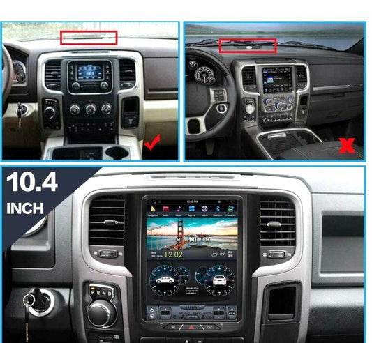2012-2018 for Dodge for RAM 1500 Stereo Radio GPS NAVIGATION 10.4 Android 9.0 WiFi