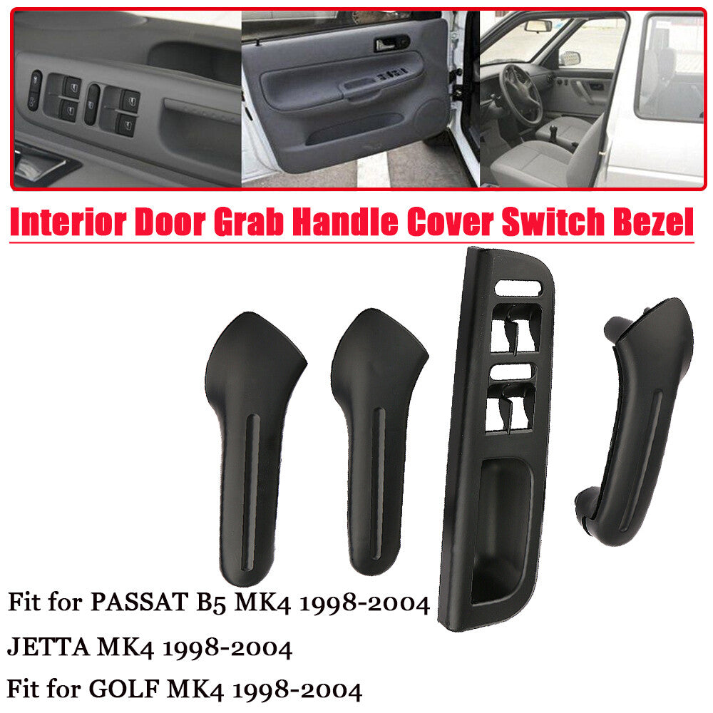 5-Piece Inner Door Handle Cover Switch Baffle Set for Volkswagen for Jetta for Golf for Bora MK4