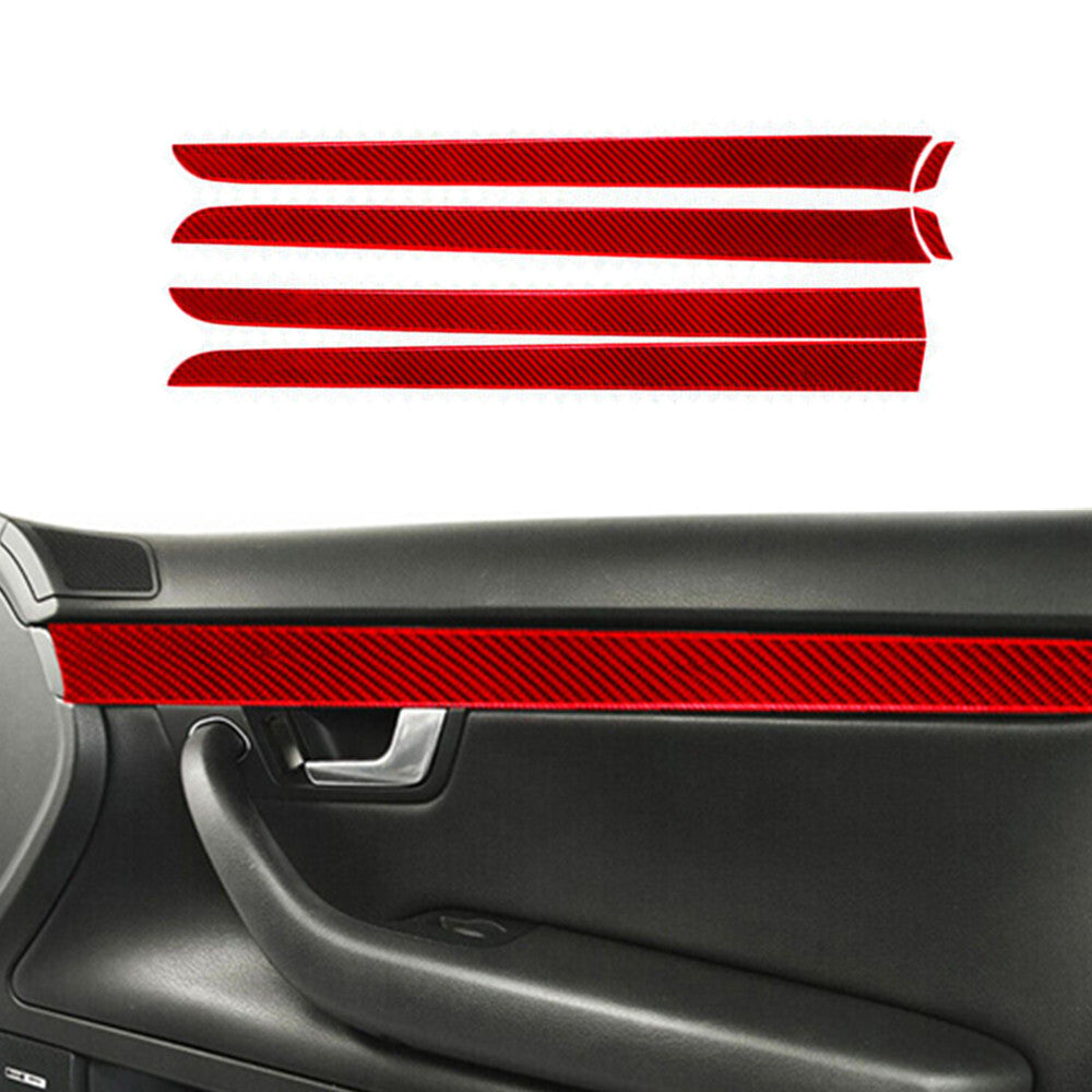 4x carbon fiber door trim panel for Audi A4 S4 2005-2008