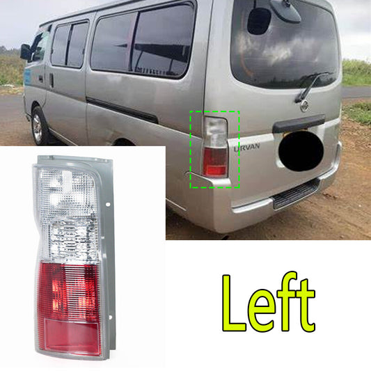 Left for 2005, 2006, 2007, 2008 - 2011 for Nissan Urvan E25 rear taillights and brake lights.