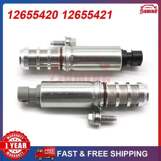 Set of 2 For GM for Chevy for Buick Variable Valve Timing VVT Solenoid 12655420 12655421