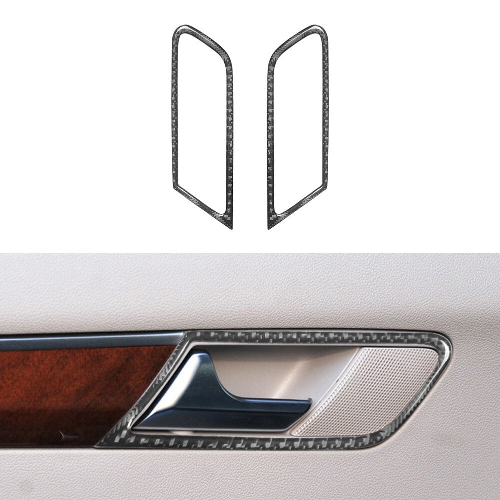 for Mercedes R-Class 2009-2012 2Pcs Rear Door Handle Trim Cover Carbon Fiber