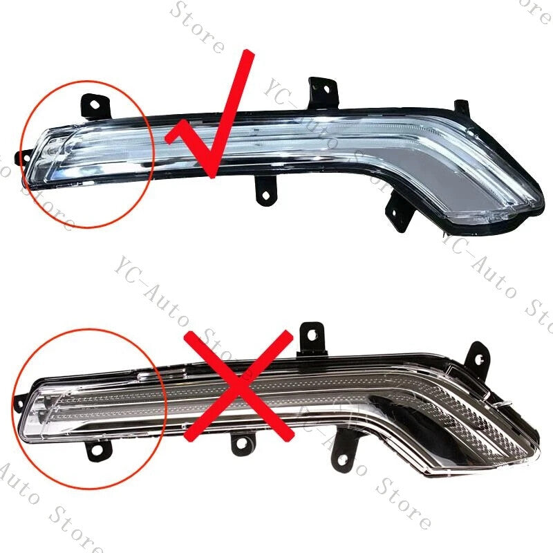 Pair Car Front LED Daytime Running Light Fog Lamp for Peugeot 508 2015 2016