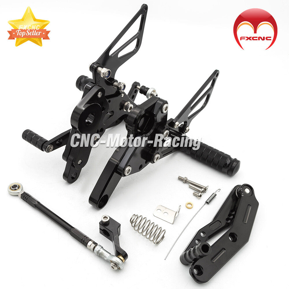 CNC geared casters suitable for Yamaha FZ-09/MT09 models manufactured between 2013 and 2016, 2017 and 2019, and 2020.
