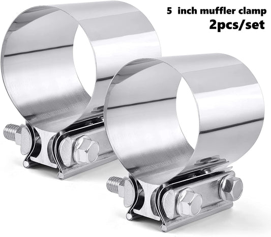 5-inch exhaust clip, stainless steel strap, exhaust clip, 5-inch step clamp ring connector - New product