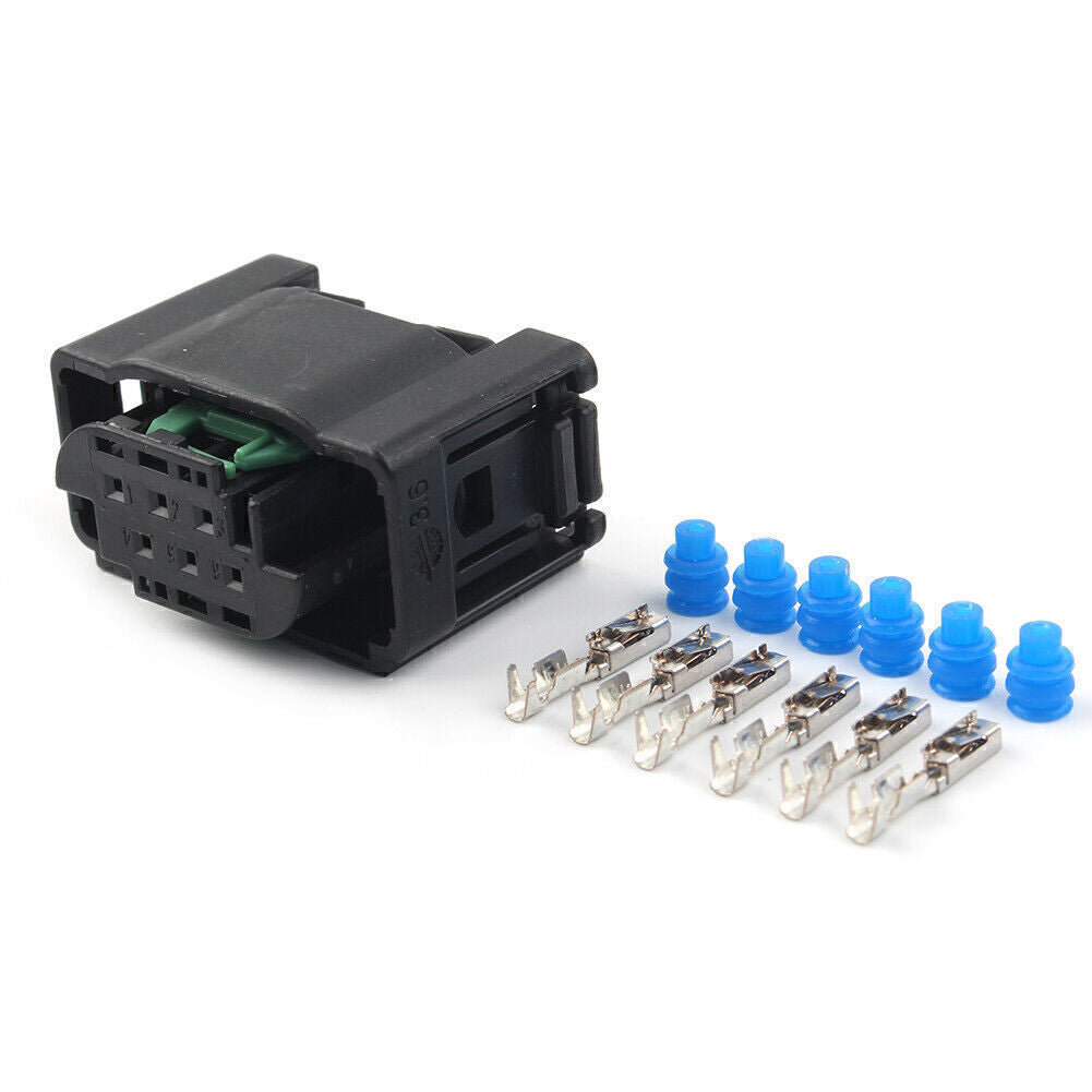 Fit Electronic Throttle Body Plastic 1 Connector w/6 Pins and 6 Seals Set