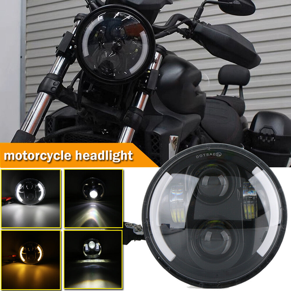 5-3/4 5.75 in Headlight DRL Motorcycle Lamp for Harley Davidson Dyna for Honda LED