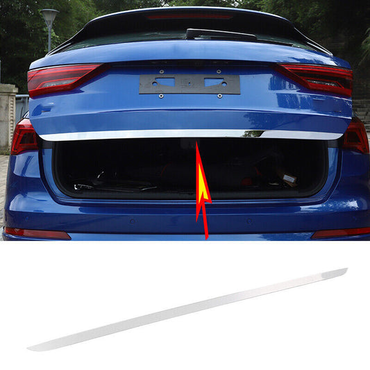 for Audi Q3 2019-2021 Chrome Stainless Car Rear Trunk Tailgate Lid Molding Strip