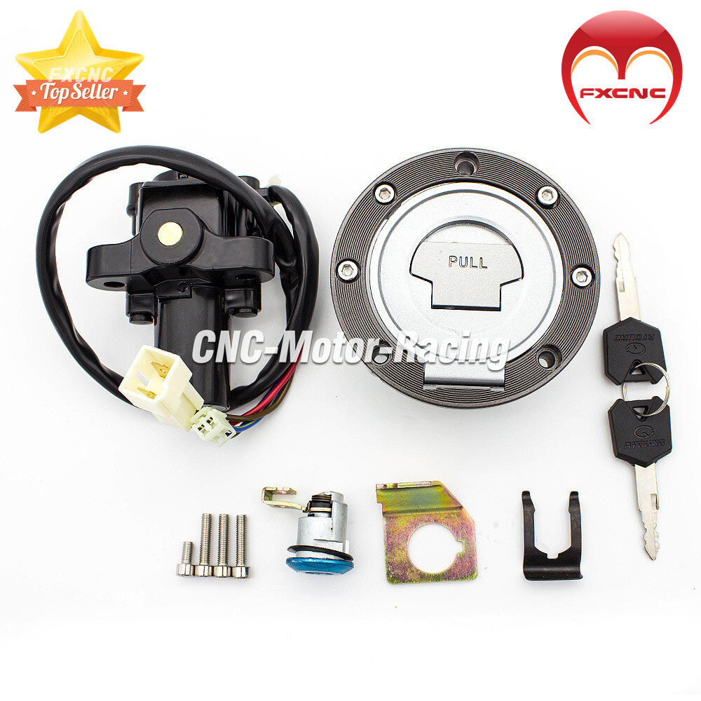 Ignition switch lock and fuel filler cap key set suitable for Yamaha YZF R1 R6 1992-2011-2012