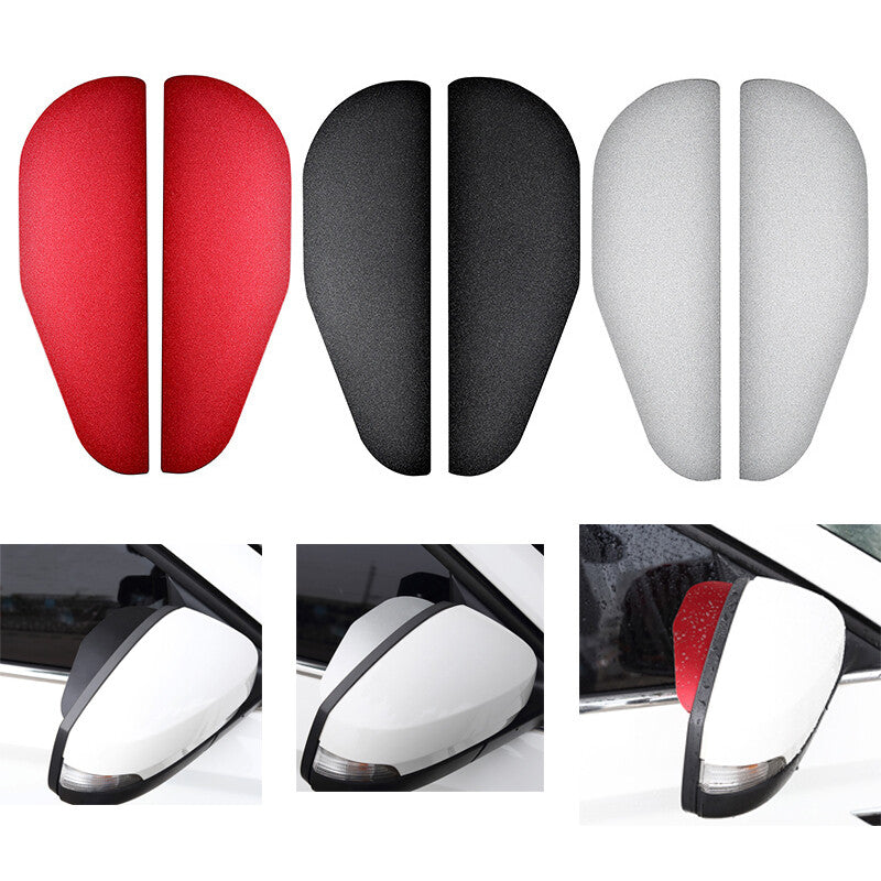 2-Piece Aluminum Car Rearview Side Mirror Rain Cover, Sunshade, and Eyebrow Protection