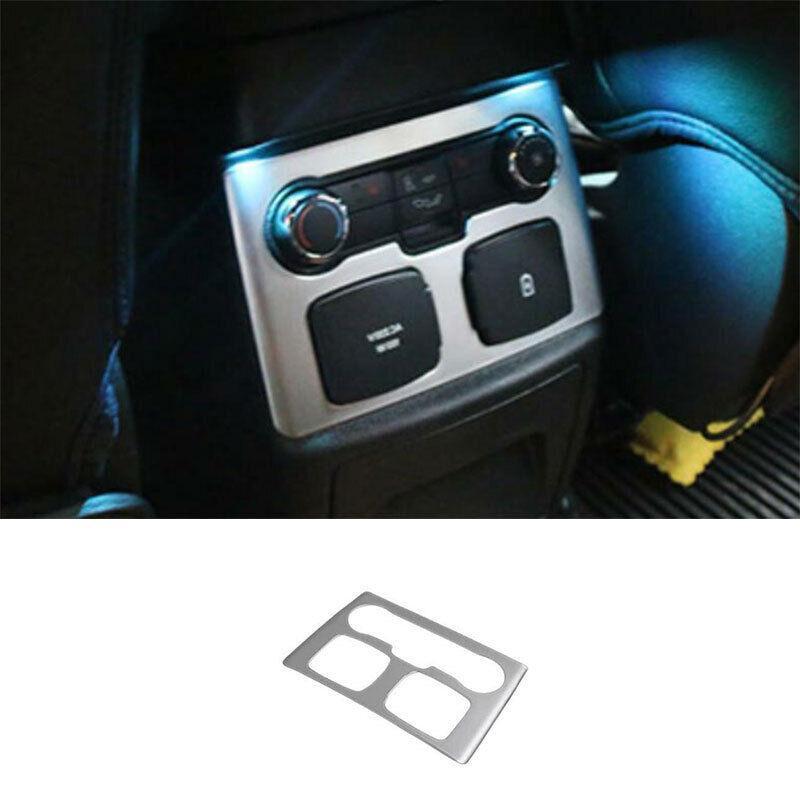Back Row AC Switch Panel Trim 1PCS for Ford Explorer 2016-2019 DX Matte Silver
