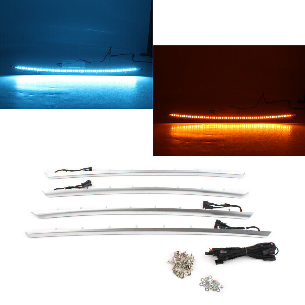 Door Panel LED Ambient Lamp Light Bar for BMW F30 Dual Color Blue  Orange 4PCS
