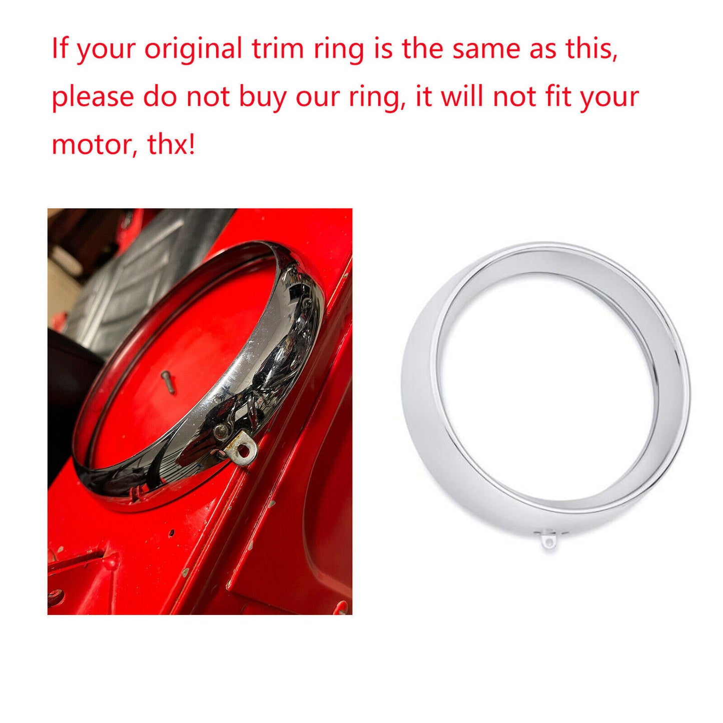 Chrome 7 Headlight 4.5Fog Light Visor Turn Signal Trim Ring for Harley Touring