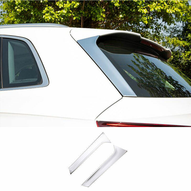 for Audi Q5 2018-2024 ABS Chrome Rear Both SidesTrunk Spoiler Wing Flap Trim 2P