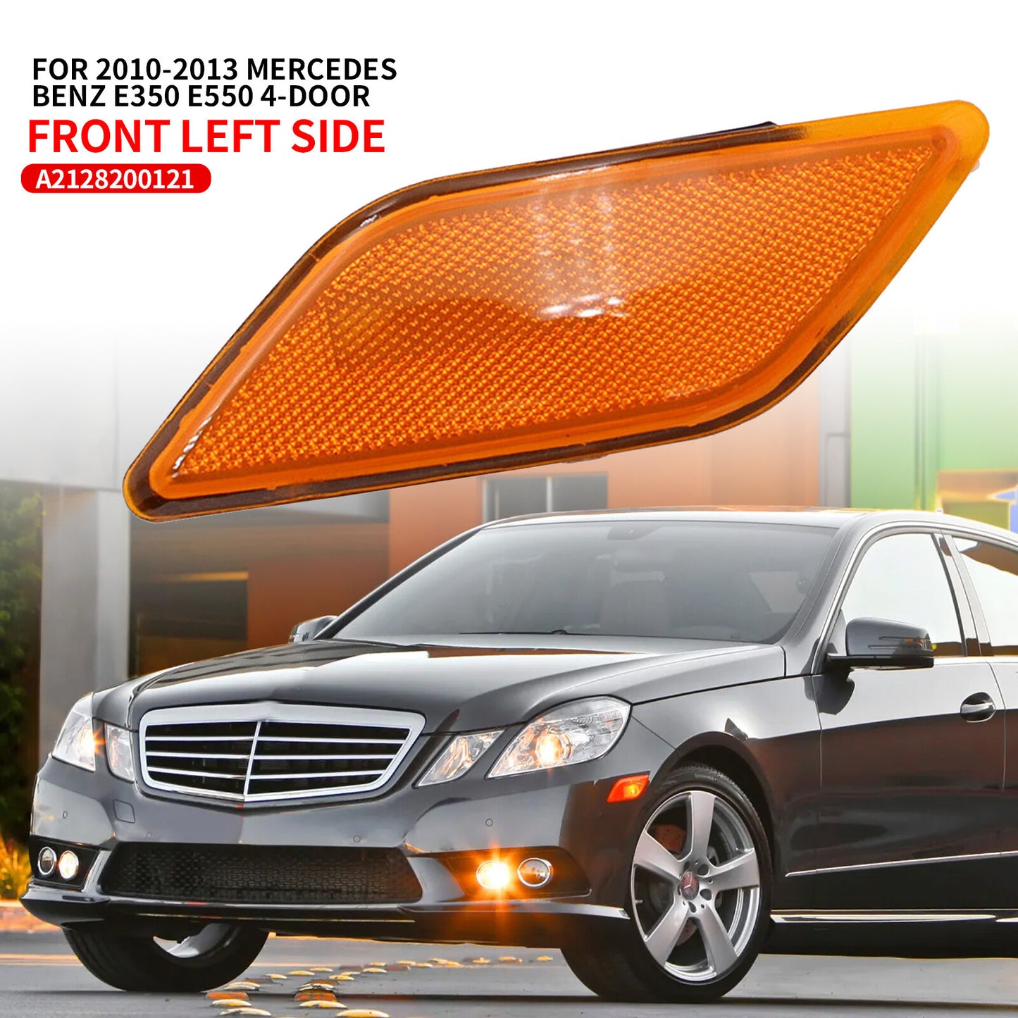 Front Left Side Marker Light Fit for Mercedes-Benz W212 E-Class 4-Door 2010-2013