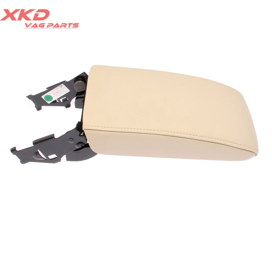 Beige leather center console armrest cover suitable for Volkswagen for Jetta MK6 5C6 864 571