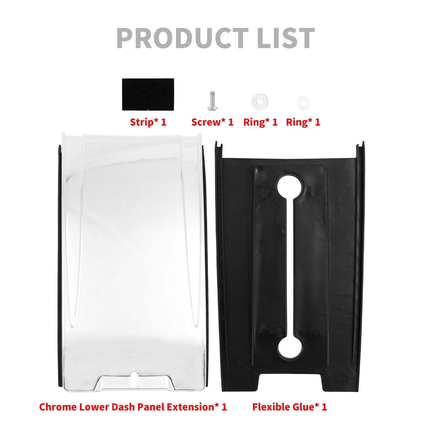 Chrome Lower Dash Panel Tank Extension Kit for Harley Softail Fat Boy 2000-2017