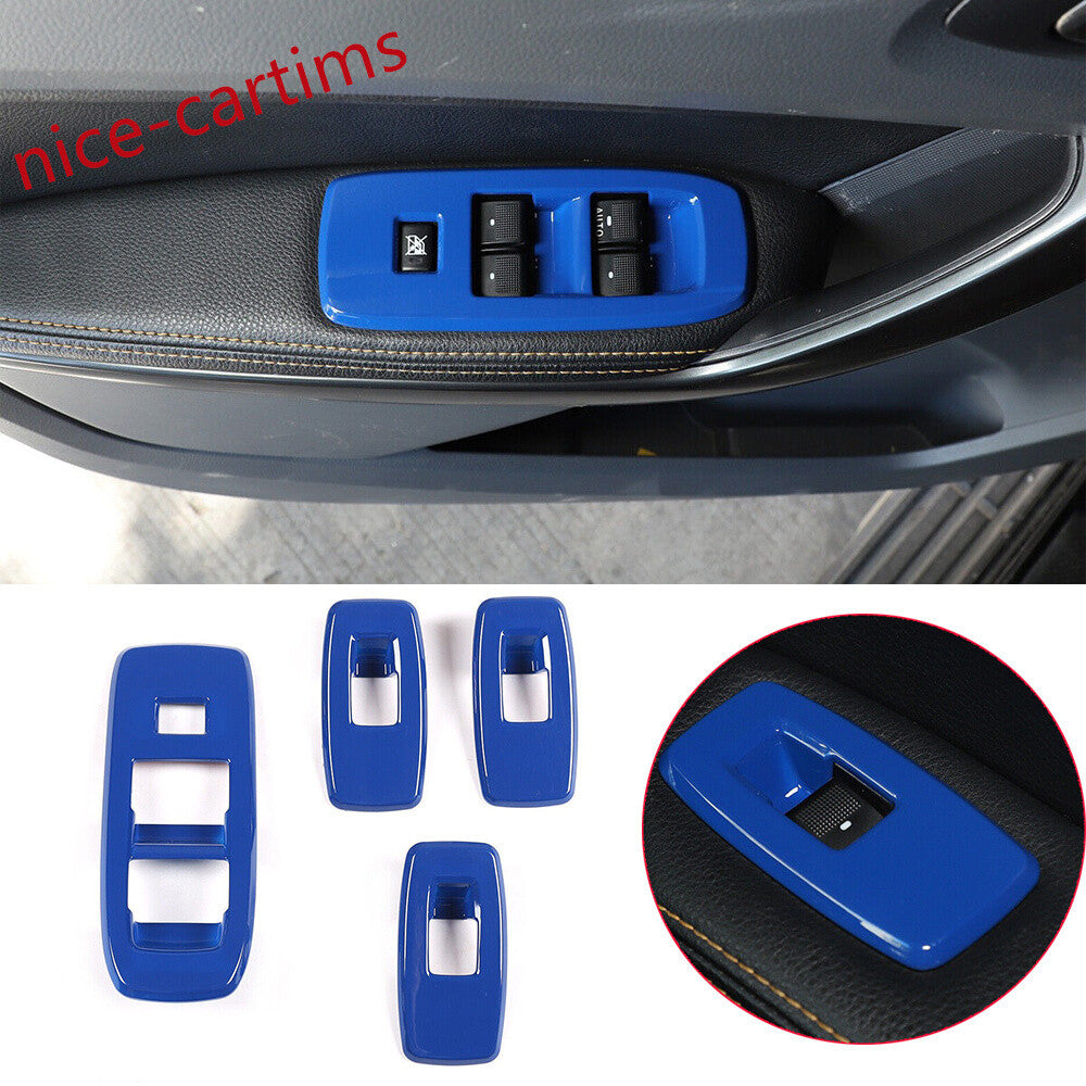 Blue ABS Window Lift Switch Button Panel Trim for Ford Ranger 2015-22 Accessorie