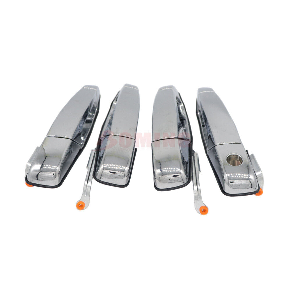 (4) Chrome front and rear door handles are suitable for 07-13 for Chevrolet Tahoe for GMC for Yukon for Sierra Denali
