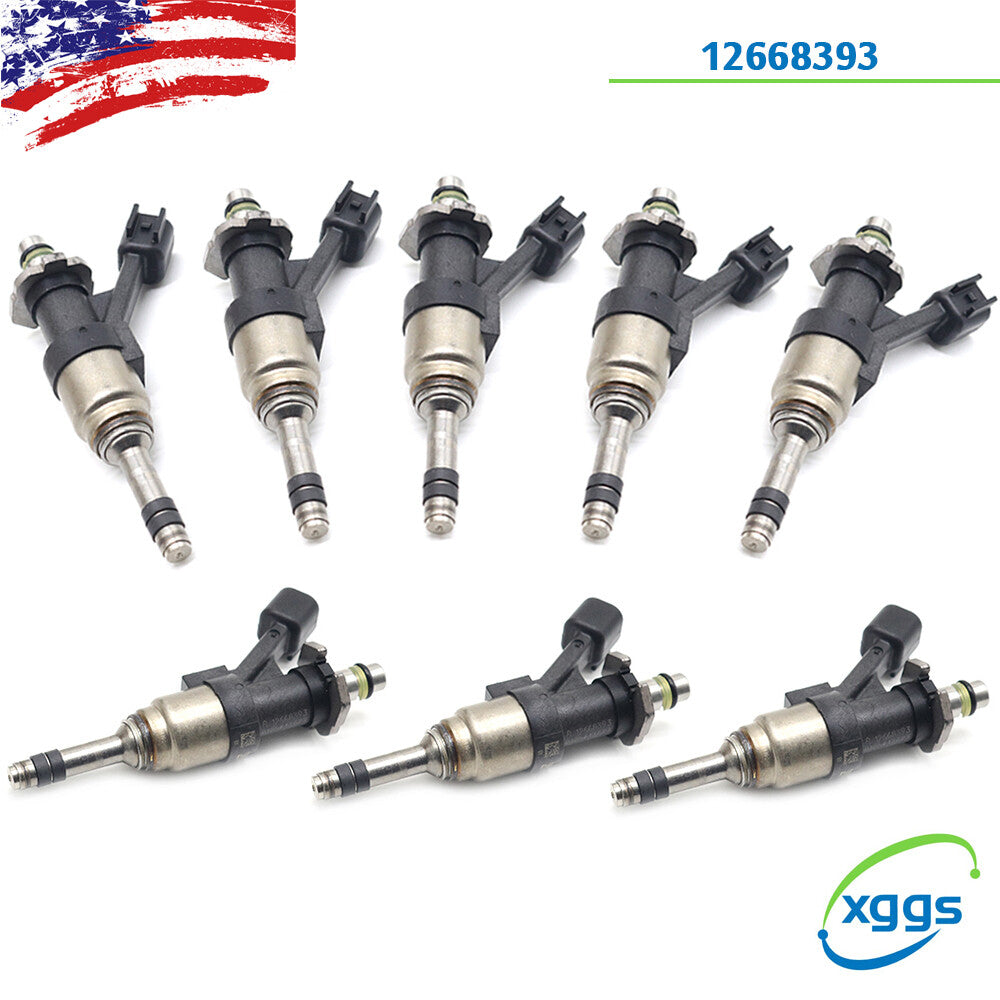 Set of 8 For GM Fuel Injector 12668393 For 2014-18 for Chevy for Cadillac Camaro SS 6.2L