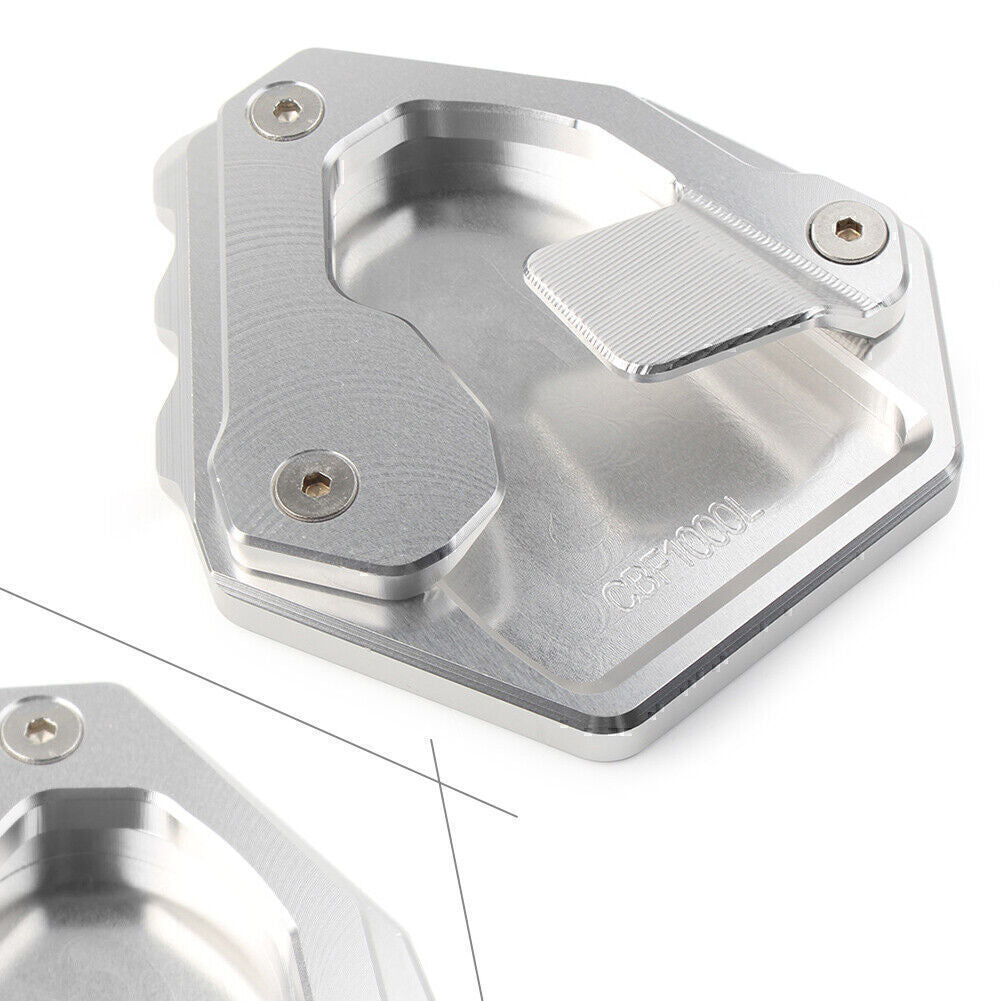 Seitenst?nder Pad Verl?ngerungs F¨¹r for Honda CRF1000L Africa Twin CNC Silber