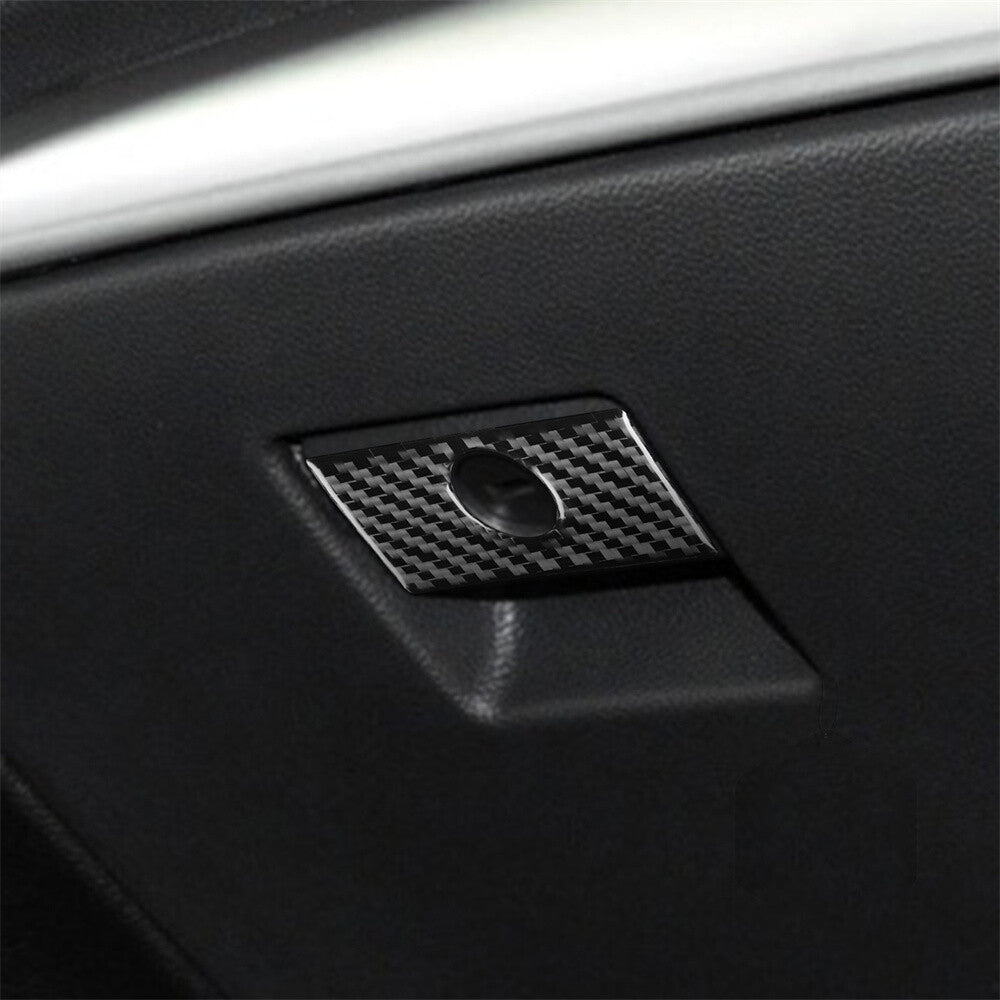 Carbon Fiber for Co -pilot Storage Box Handle Trim Fit for Infiniti G37 Sedan 2007-13