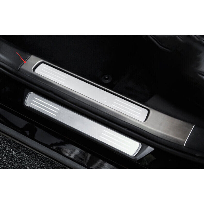 for Volvo S90 2017-22 Silver Steel Door Sill Scuff Plate Protector Threshold 4x