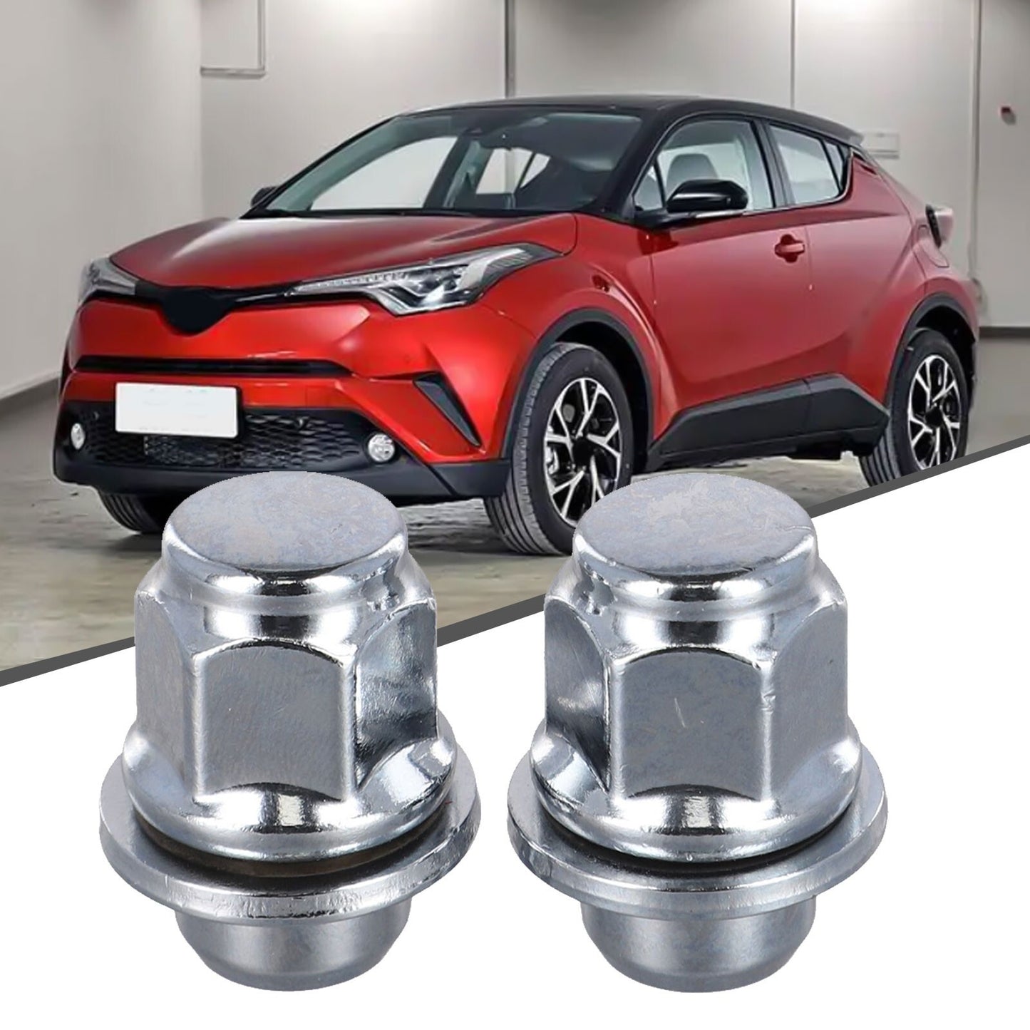 for Toyota for Lexus Chrome Lug Nuts 9094201033 Replacement Parts 2pcs