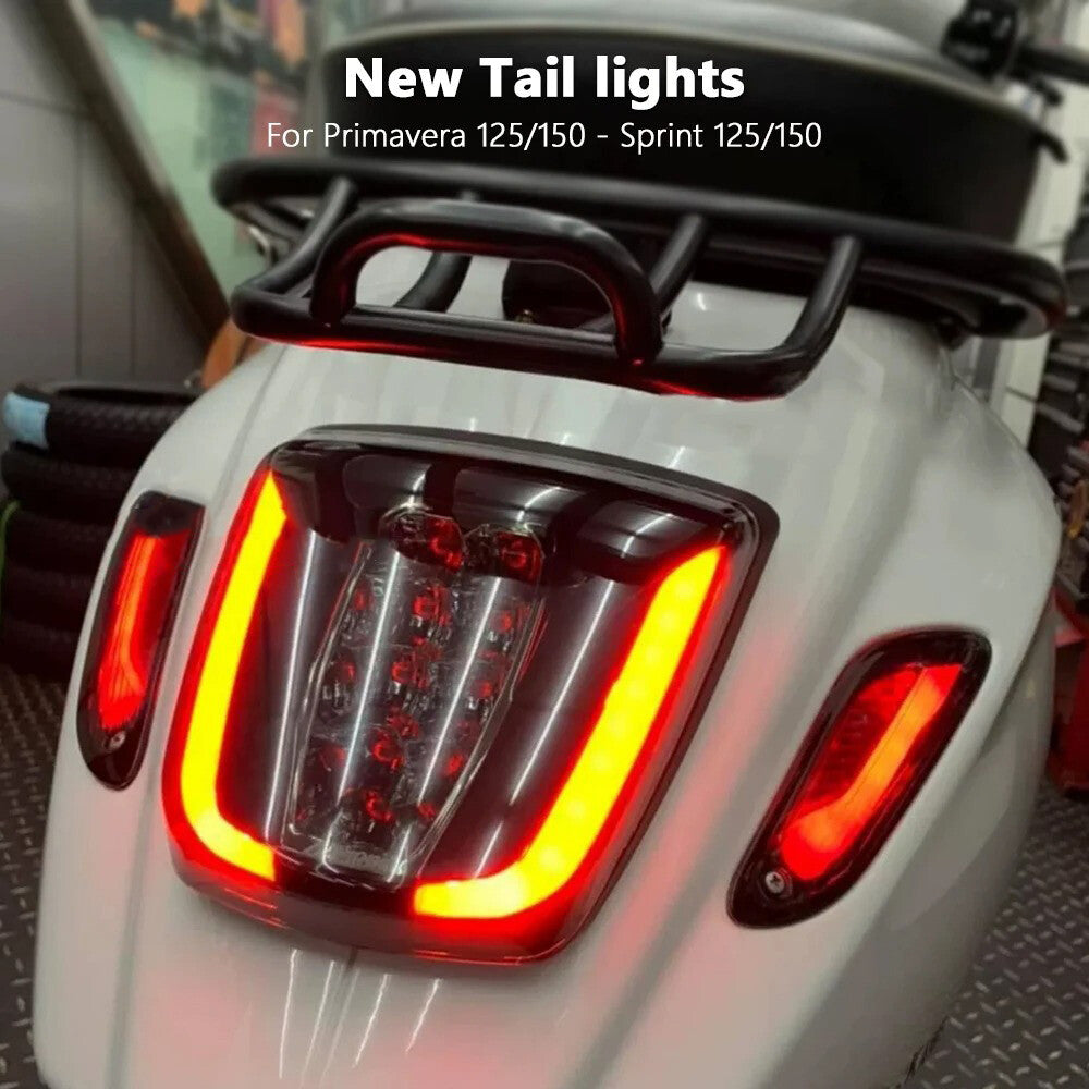 LED Rear Taillight ABS Plastic Stop Indicator For Vespa Primavera Sprint 125 150