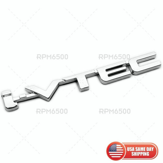 Applicable to for Honda i-VTEC VTEC logo badge JDM nameplate sport silver chrome-plated