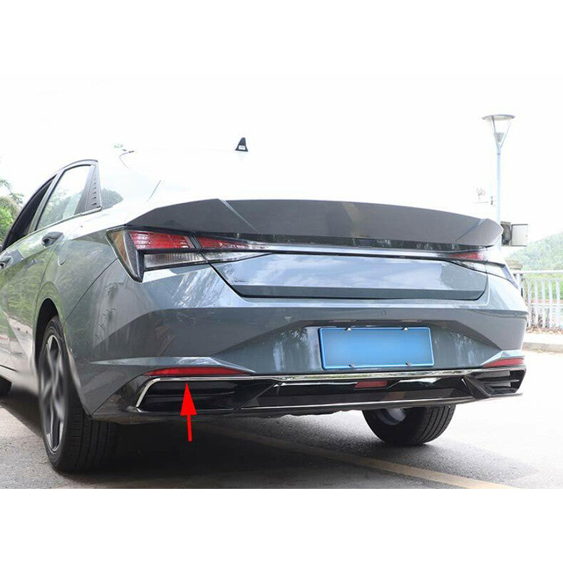 for Hyundai for Elantra 2021-2023 Stainless Rear Bumper Moulding Strip Cover Trim