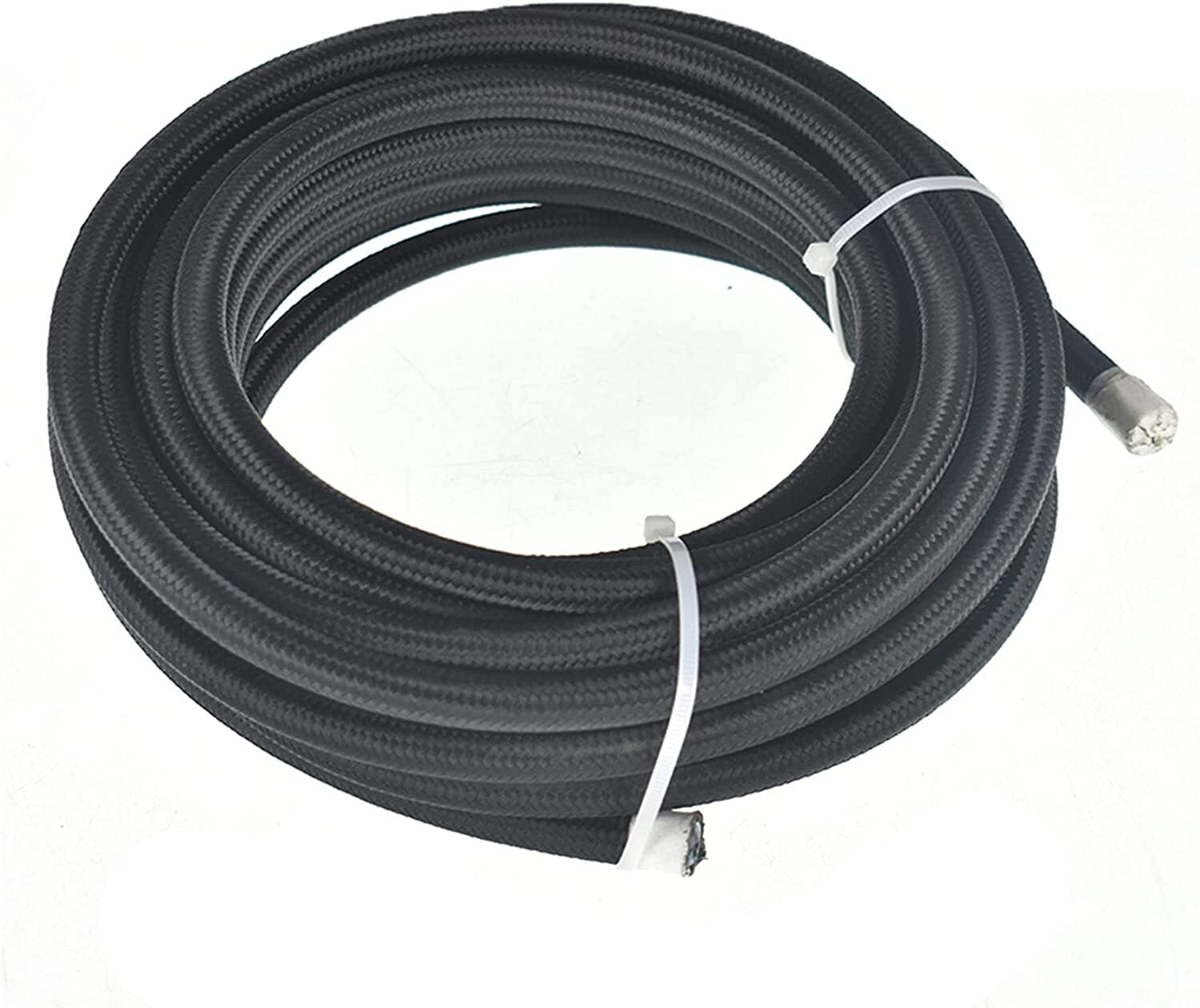 6AN-AN6 Black 33ft Nylon Braided PTFE Fuel Line 20 Fitting Hose Kit for E85