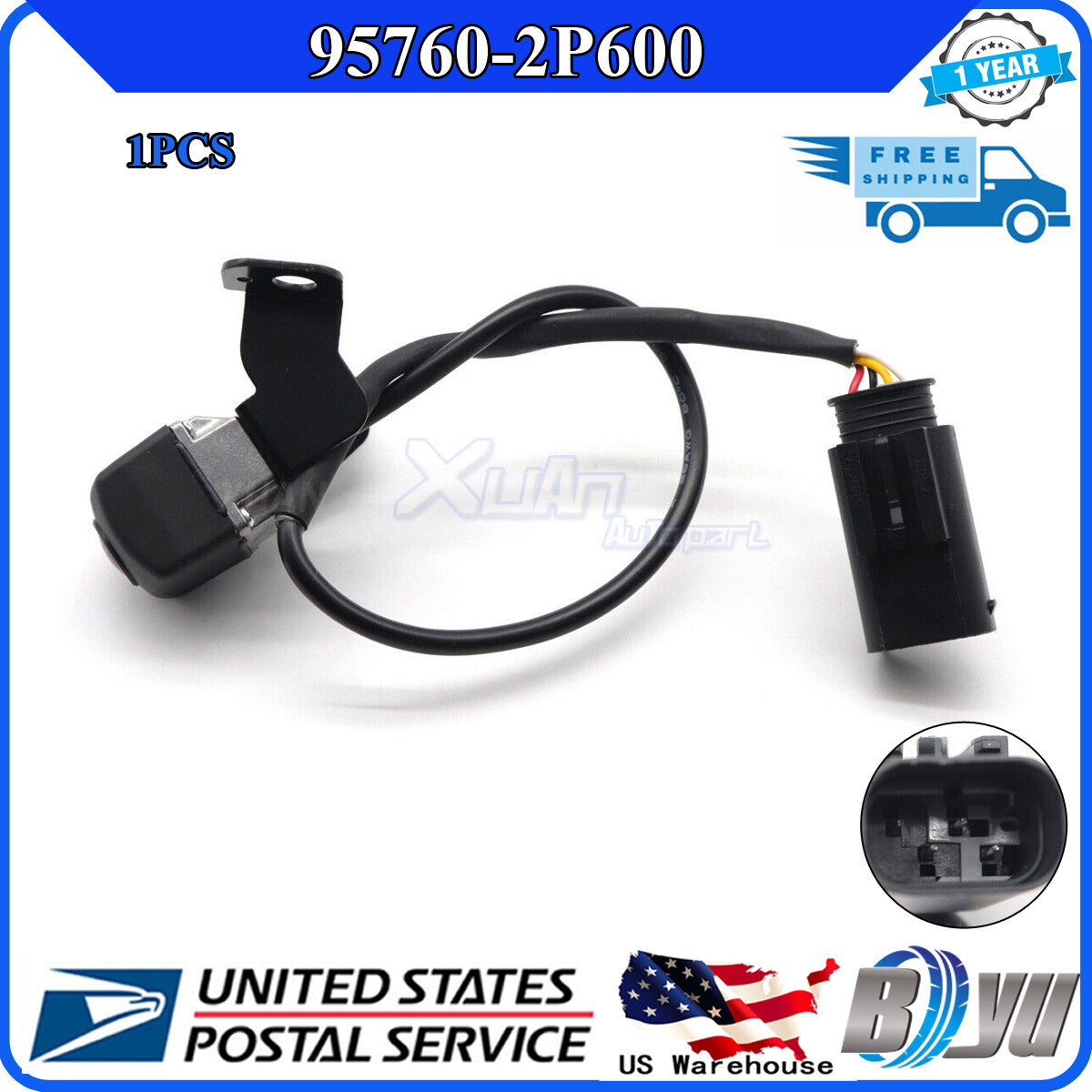 View backup camera for 2014-2015 for Kia Sorento LX EX SX Sport, new 95760-2P600, rear-facing.