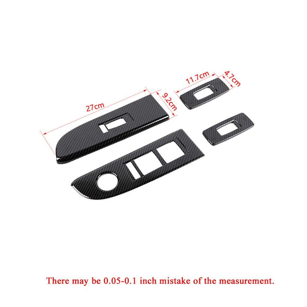 Window Lift Switch Frame Cover Carbon Fiber for Jeep Grand Cherokee 2006-2010