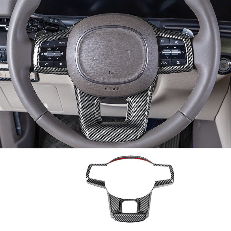 for Kia Sorento 2021-23 Carbon Fiber Look Steering Wheel Frame Trim Decor Cover