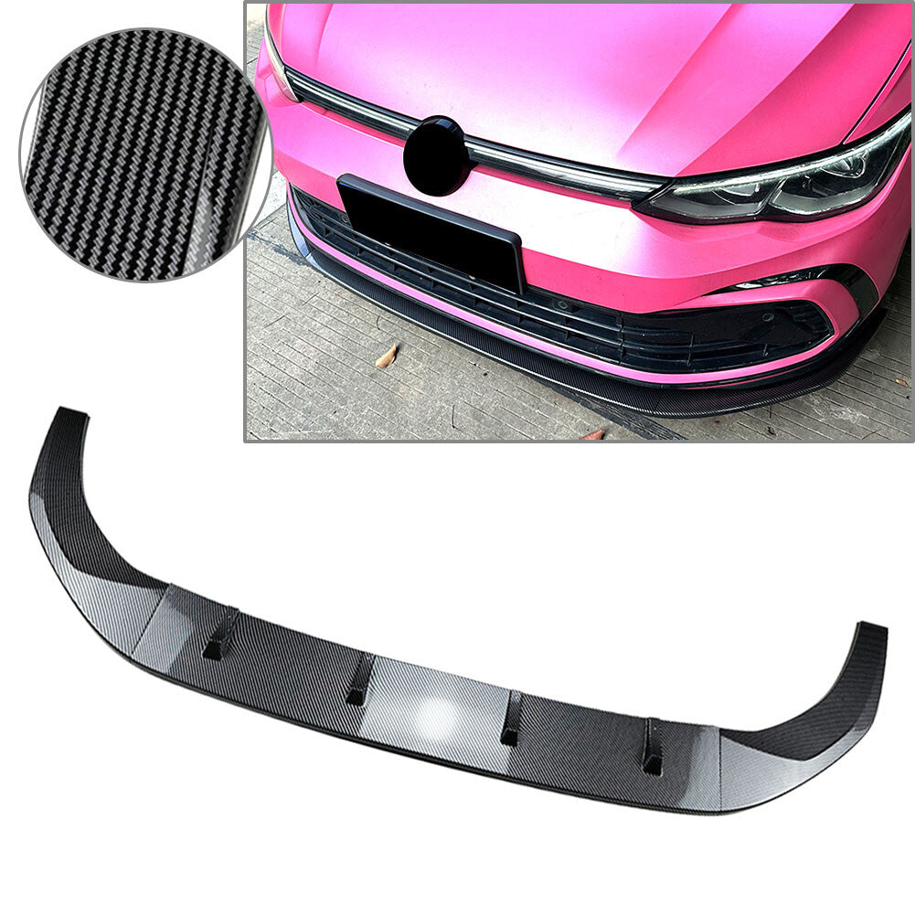 Front Splitter Spoiler Lip Body Kit for VW for Golf MK8 GTD GTE R R-Line Car Black