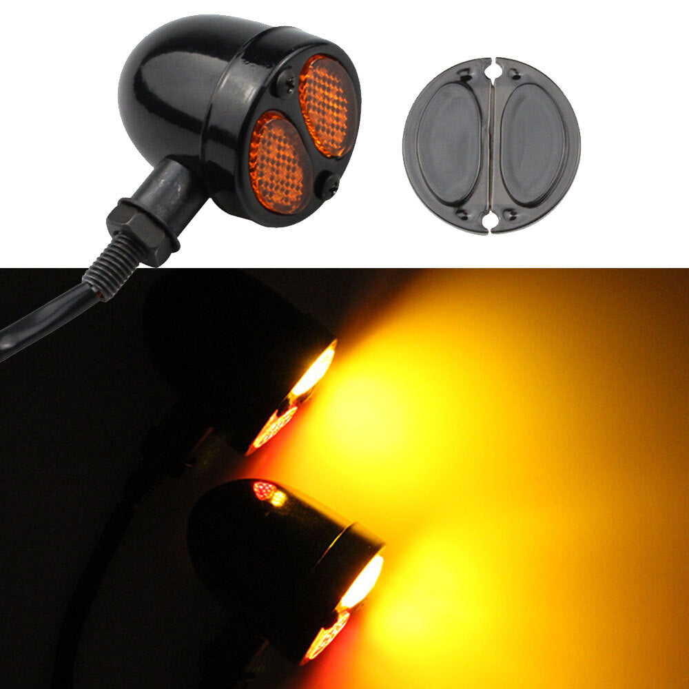 Motorcycle LED Bullet Red Amber Brake Blinker Turn Signal Tail Light for Harley