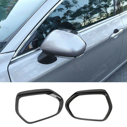 for Toyota for Camry 2018-2023 Carbon Fiber ABS Side Door Mirror Rain Eyebrow Covers