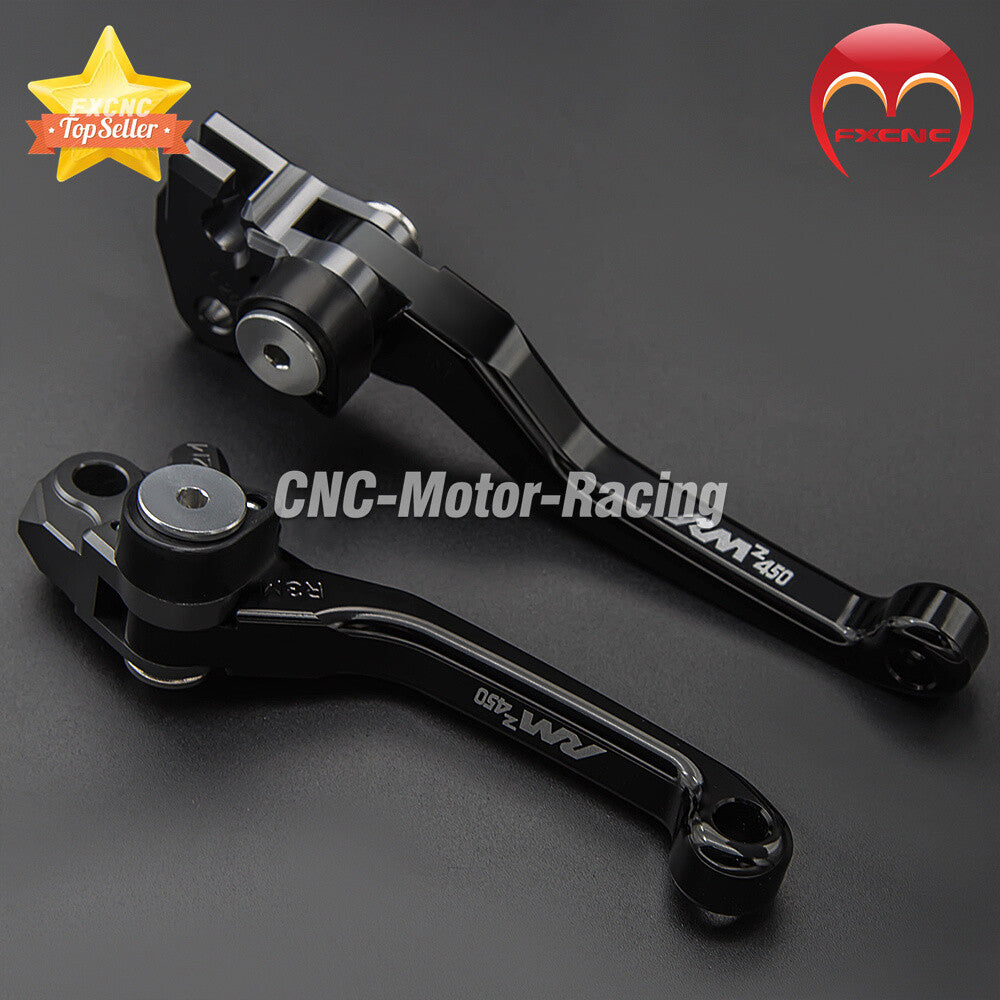 Suitable for Suzuki RMZ450 2005 - 2021 - 2022 CNC Black Off-Road Bike Brake and Clutch Lever