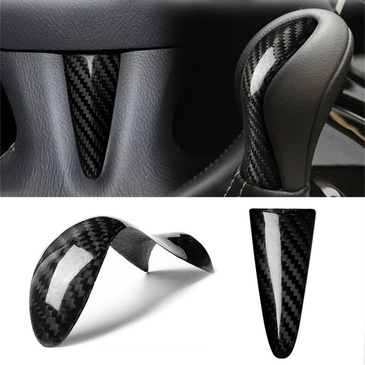 Carbon Fiber Steering Wheel Trim Shift Knob Cover for Infiniti Q50 Accessory